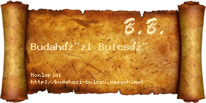 Budaházi Bulcsú névjegykártya